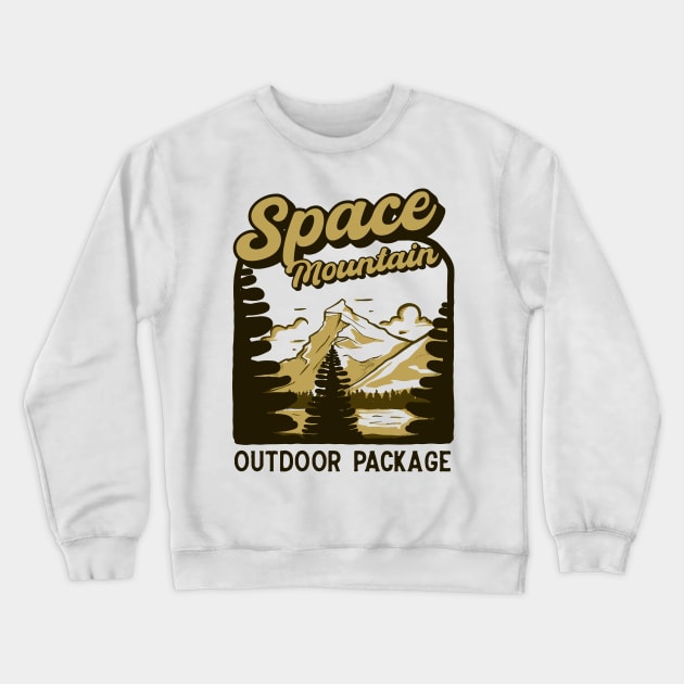 Space Mountain Outdoor package Crewneck Sweatshirt by Riza Budiarto